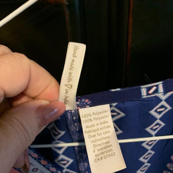 Jumpsuit, Blue with diamonds, large, poly, handmade in India - Picture 5 of 7